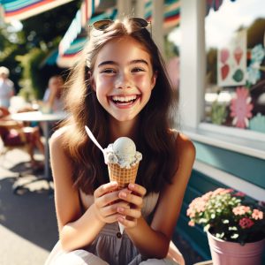 Mädchen und Eis